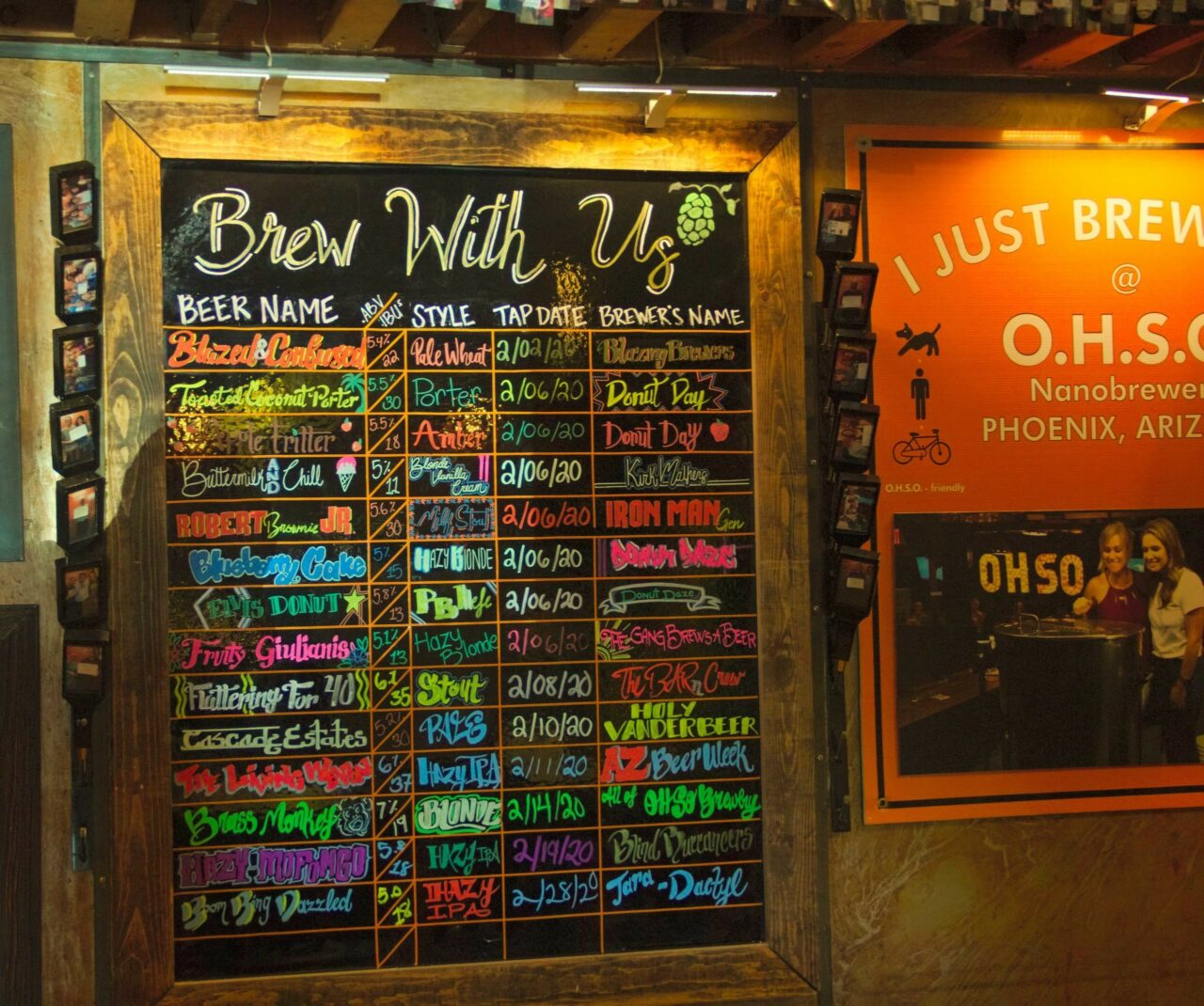 Menu - O.H.S.O Brewery & Distillery