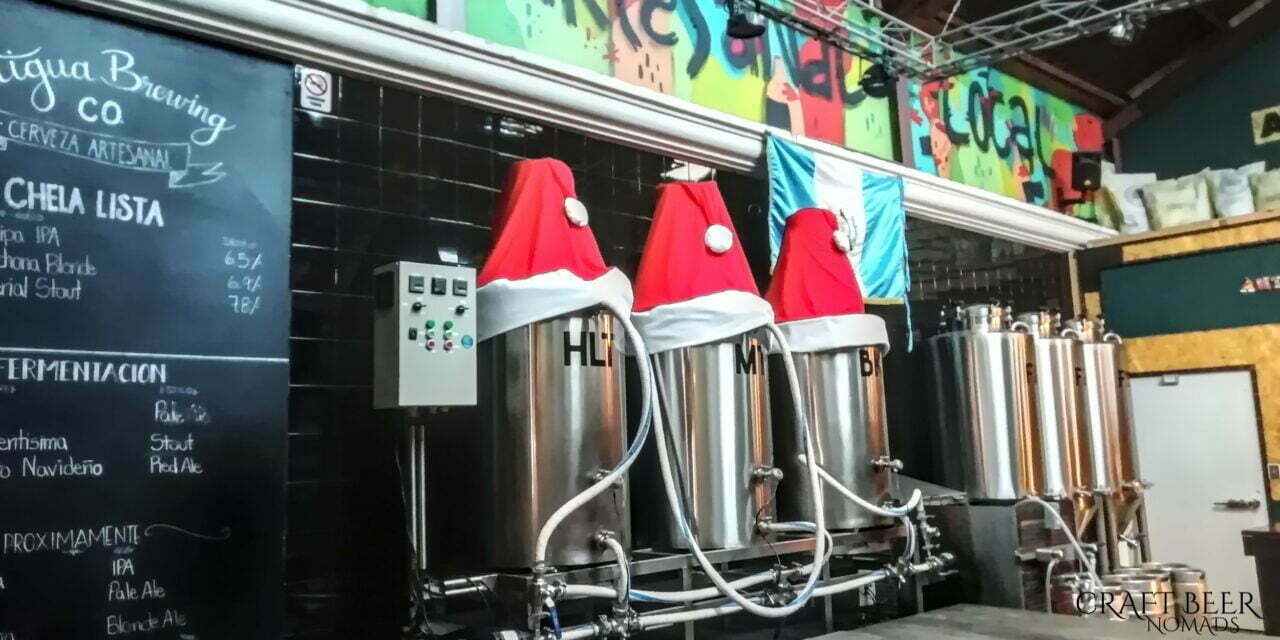Craft beer in Antigua Guatemala Some Christmas spirit in Antigua Brewing Company