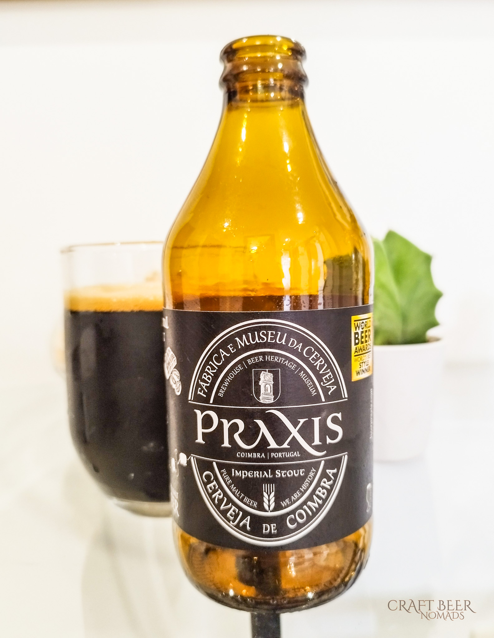 Imperial Stour beer by Praxis brewery from Coimbra, Portugal
