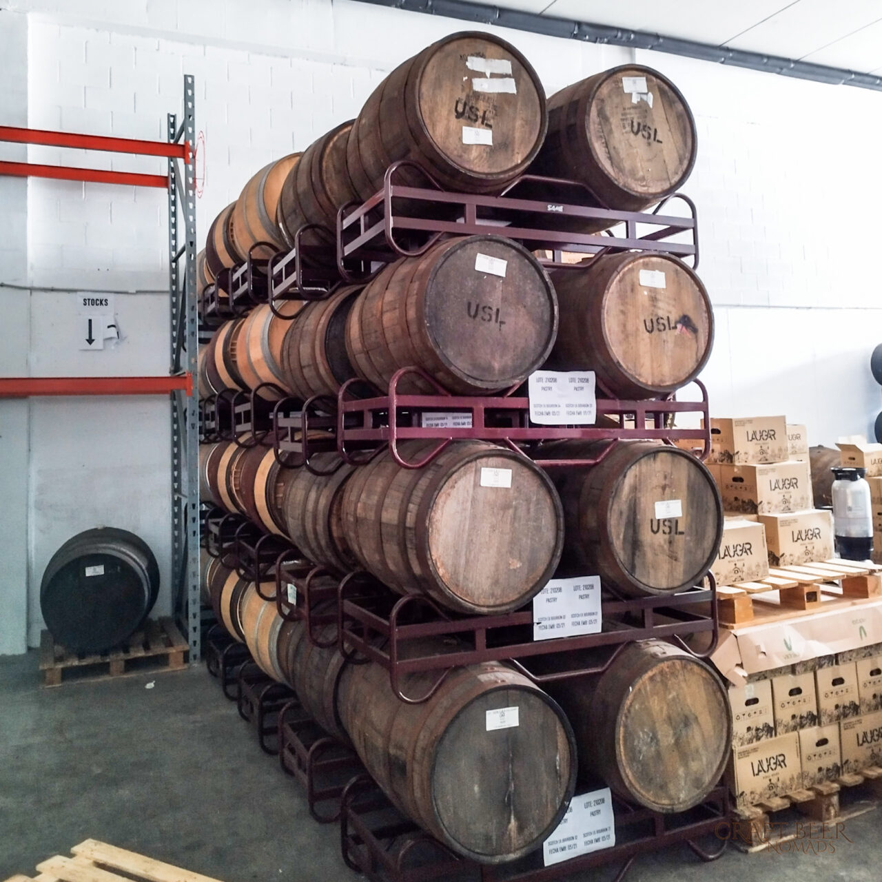 Craft beer in the Basque Country: Laugar Brewery Beer barrels in Laugar brewery | Craft Beer in the Basque Country: Laugar Brewery | Craft Beer Nomads