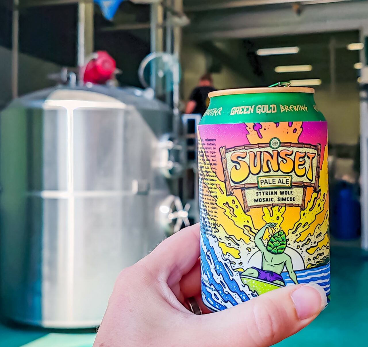 Craft beer in Slovenia: Green Gold and Clef brew amidst hop fields Green Gold Brewing Slovenia Sunset Pale Ale | Craft beer in Slovenia: Green Gold and Clef brew in the middle of hop fields | Craft Beer Nomads