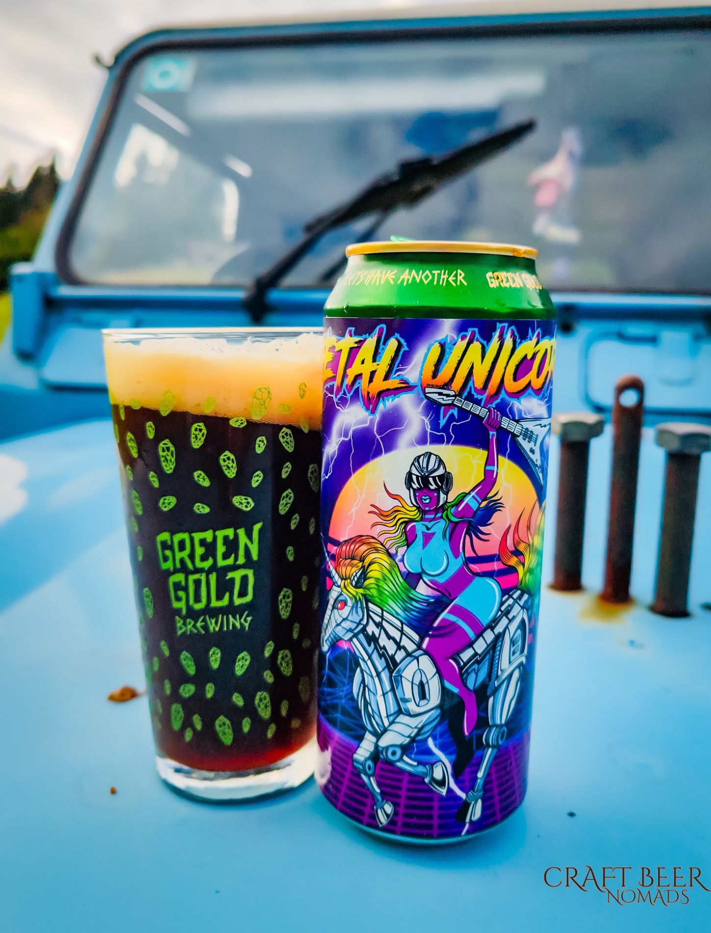 Metal Unicorn Green Gold Metal Unicorn Black IPA