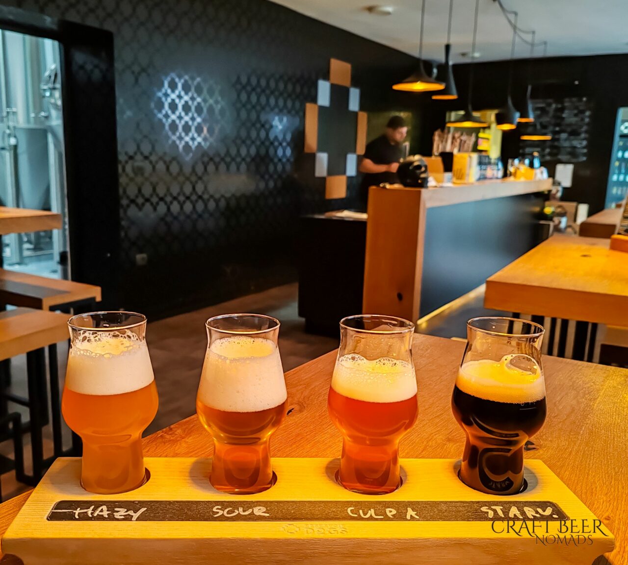 Craft beer in Slovenia: Reservoir Dogs and Pelicon Brewery Tasting plate at Reservoir Dogs brewery | Craft beer in Slovenia: Reservoir Dogs and Pelicon Brewery | Craft Beer Nomads