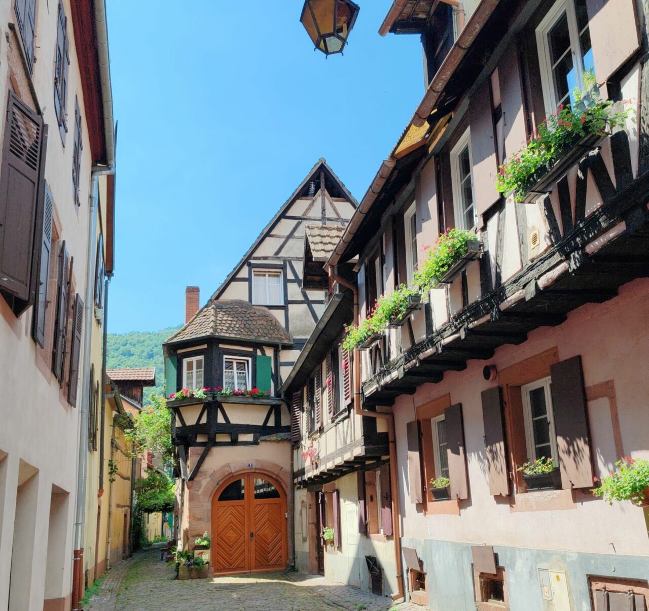 Half-timbered houses in Kaysersberg, Alsace, France