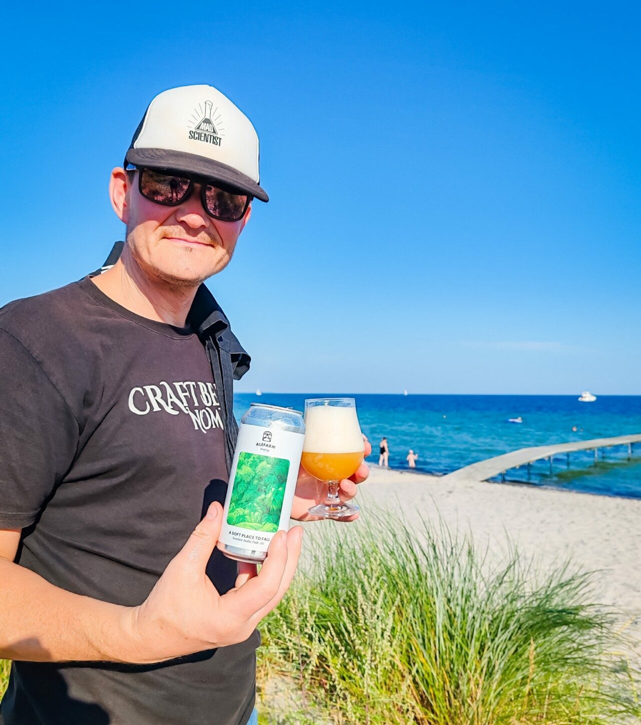 Beer tasting on a beach in Denmark
