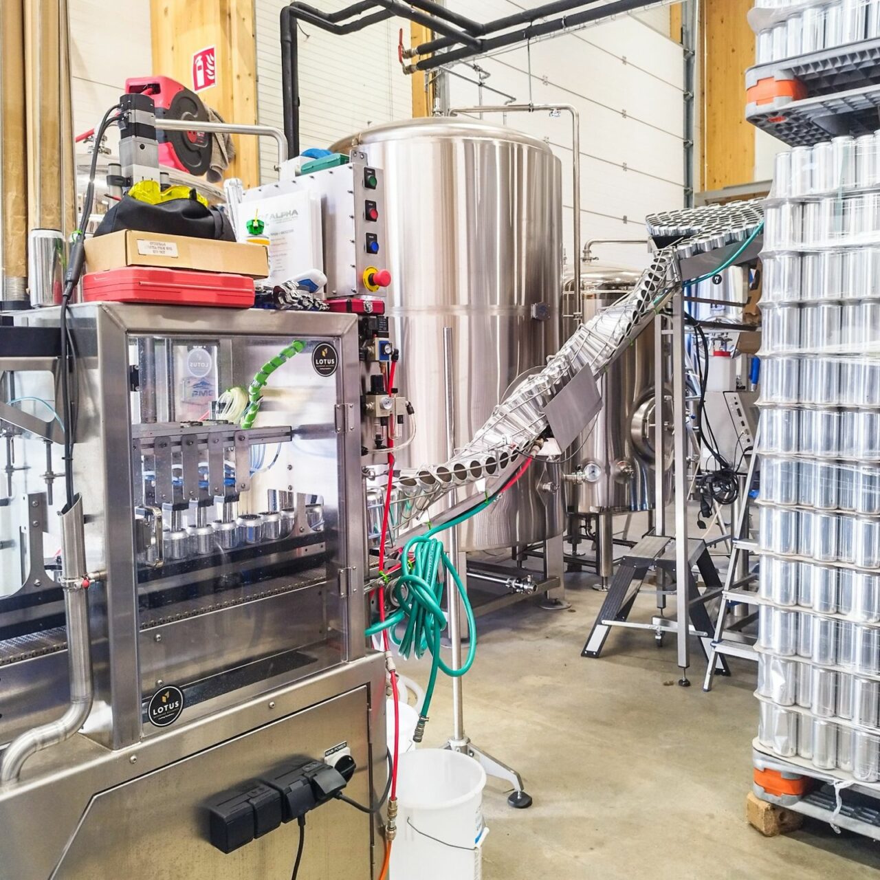 Canning machine in Mad Finn brewery | Craft beer in Finland: Mad Finn from Ylöjärvi | Craft Beer Nomads